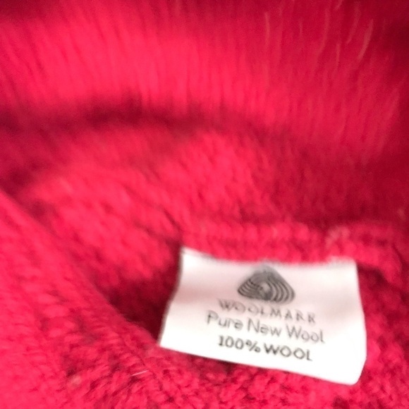 Woolovers Women’s XL Raspberry Pink Cable Fisherman Turtleneck Sweater. - Picture 7 of 8